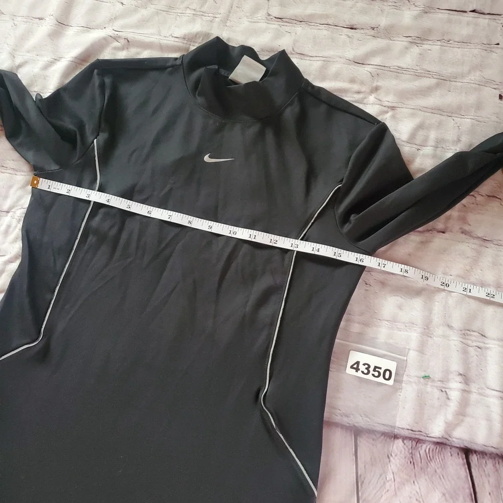 Nike Long Sleeves Black Dress Sport Fitted Athletic Reflective Pullover Stretchy